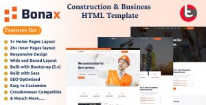 Bonax – 建筑和业务企业网站HTML5 模板
