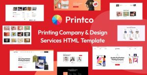 Printco – 印刷公司 & 服务 HTML 模板企业网站HTML5 模板