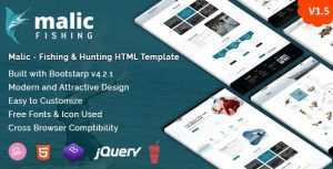 Malic – 钓鱼和狩猎俱乐部企业网站HTML5 模板